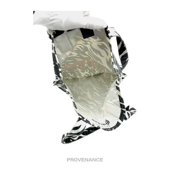 🔴 Gucci Garden FUOCO Zebra Cotton Tote Bag - Black/White - Picture 5 of 8